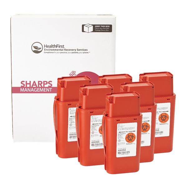 Mailer System Sharps 1qt Red/White 6/Package